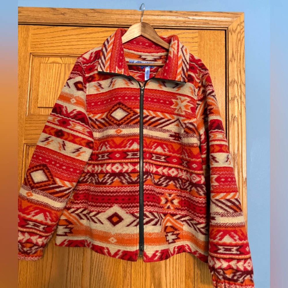 Colorful Geometric Patterned Jacket size XL women’s